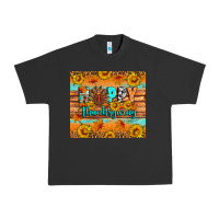 Pigment Black Happy Thanksgiving Urban Heavy Tee - Artiststas