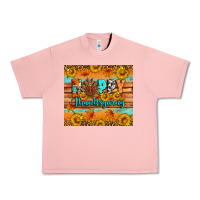 Salmon Happy Thanksgiving Urban Heavy Tee - Artiststas