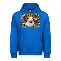 Cobalt cowhide leopard calf Urban Hoodie - RanaPortraitStore