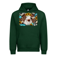 Forest Green cowhide leopard calf Urban Hoodie - RanaPortraitStore