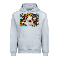 Heather Grey cowhide leopard calf Urban Hoodie - RanaPortraitStore