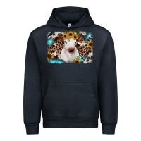 Navy cowhide leopard calf Urban Hoodie - RanaPortraitStore