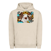 Pigment French Oak cowhide leopard calf Urban Hoodie - RanaPortraitStore