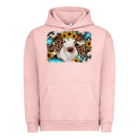 Pigment Salmon cowhide leopard calf Urban Hoodie - RanaPortraitStore
