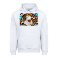 White cowhide leopard calf Urban Hoodie - RanaPortraitStore
