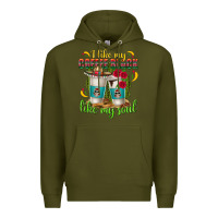 Army Green I Like My Coffee Black Like My Soul Premium Hoodie - texasbilliewilder