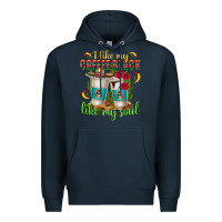 Navy I Like My Coffee Black Like My Soul Premium Hoodie - texasbilliewilder