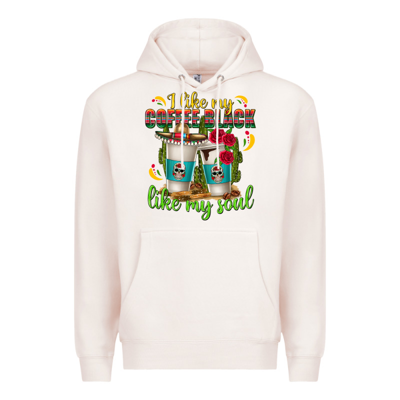 I Like My Coffee Black Like My Soul Premium Hoodie by texasbilliewilder | Teevron