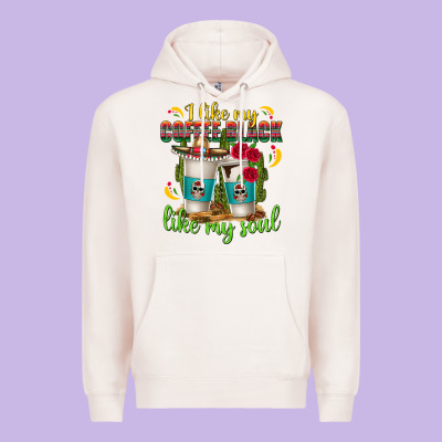 I Like My Coffee Black Like My Soul Premium Hoodie Designed By Texasbilliewilder