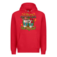Red I Like My Coffee Black Like My Soul Premium Hoodie - texasbilliewilder