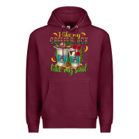 Burgundy I Like My Coffee Black Like My Soul Premium Hoodie - texasbilliewilder