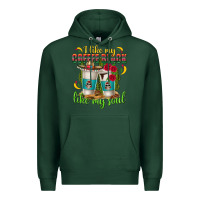 Sports Green I Like My Coffee Black Like My Soul Premium Hoodie - texasbilliewilder