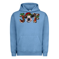 Pigment Pebble Blue christmas joy with heifer cow Urban Hoodie - RanaPortraitStore