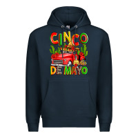 Navy cinco de mayo truck Premium Hoodie - Zillion Design Studio