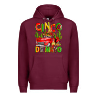 Burgundy cinco de mayo truck Premium Hoodie - Zillion Design Studio