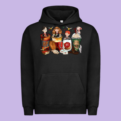 Harry Coffee Cups Urban Hoodie Designed By Zillion Design Studio