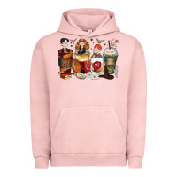 Pigment Salmon harry coffee cups Urban Hoodie - Zillion Design Studio