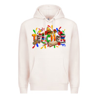 Pale Pink cinco de mayo teacher Premium Hoodie - Zillion Design Studio