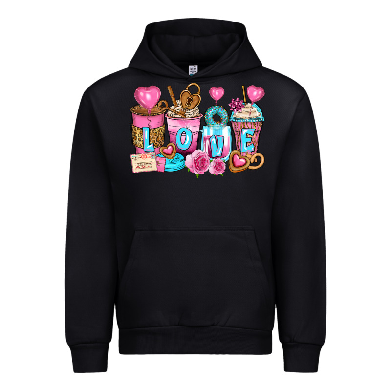 Valentine's Day Coffee Cups Urban Hoodie by Zillion Design Studio | Teevron