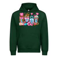 Forest Green valentine's day coffee cups Urban Hoodie - Zillion Design Studio
