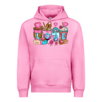 Fuchsia Pink valentine's day coffee cups Urban Hoodie - Zillion Design Studio