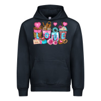 Navy valentine's day coffee cups Urban Hoodie - Zillion Design Studio