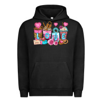 Pigment Black valentine's day coffee cups Urban Hoodie - Zillion Design Studio
