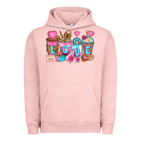 Pigment Salmon valentine's day coffee cups Urban Hoodie - Zillion Design Studio