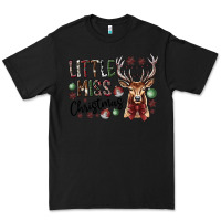 Black little miss christmas Premium Tee - CowhideDigitalArt