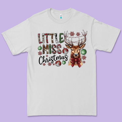 Little Miss Christmas Premium Tee Designed By Cowhidedigitalart