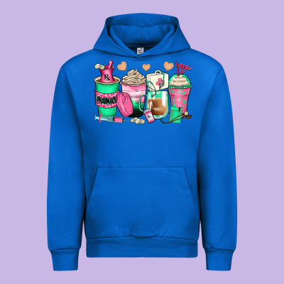 Pharmacy Coffee Cups Urban Hoodie Designed By Zillion Design Studio