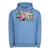 Pigment Pebble Blue pharmacy coffee cups Urban Hoodie - Zillion Design Studio