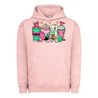 Pigment Salmon pharmacy coffee cups Urban Hoodie - Zillion Design Studio