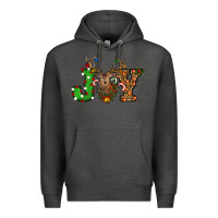 Charcoal Heather christmas joy Premium Hoodie - RanaPortraitStore