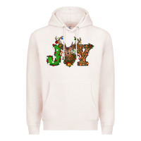 Pale Pink christmas joy Premium Hoodie - RanaPortraitStore