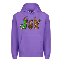 Purple christmas joy Premium Hoodie - RanaPortraitStore
