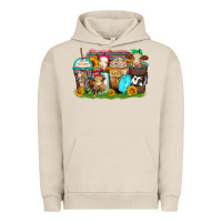 Pigment French Oak heifers coffee cups Urban Hoodie - Zillion Design Studio