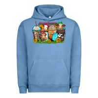 Pigment Pebble Blue heifers coffee cups Urban Hoodie - Zillion Design Studio