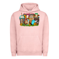 Pigment Salmon heifers coffee cups Urban Hoodie - Zillion Design Studio