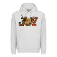 Dove Grey christmas joy cow Premium Hoodie - RanaPortraitStore