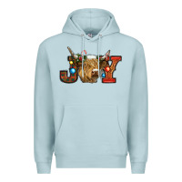 Blue Mist christmas joy cow Premium Hoodie - RanaPortraitStore
