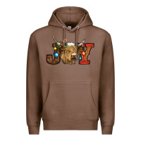 Chestnut christmas joy cow Premium Hoodie - RanaPortraitStore
