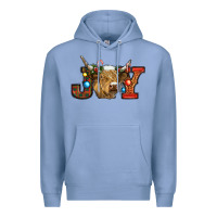Colony Blue christmas joy cow Premium Hoodie - RanaPortraitStore