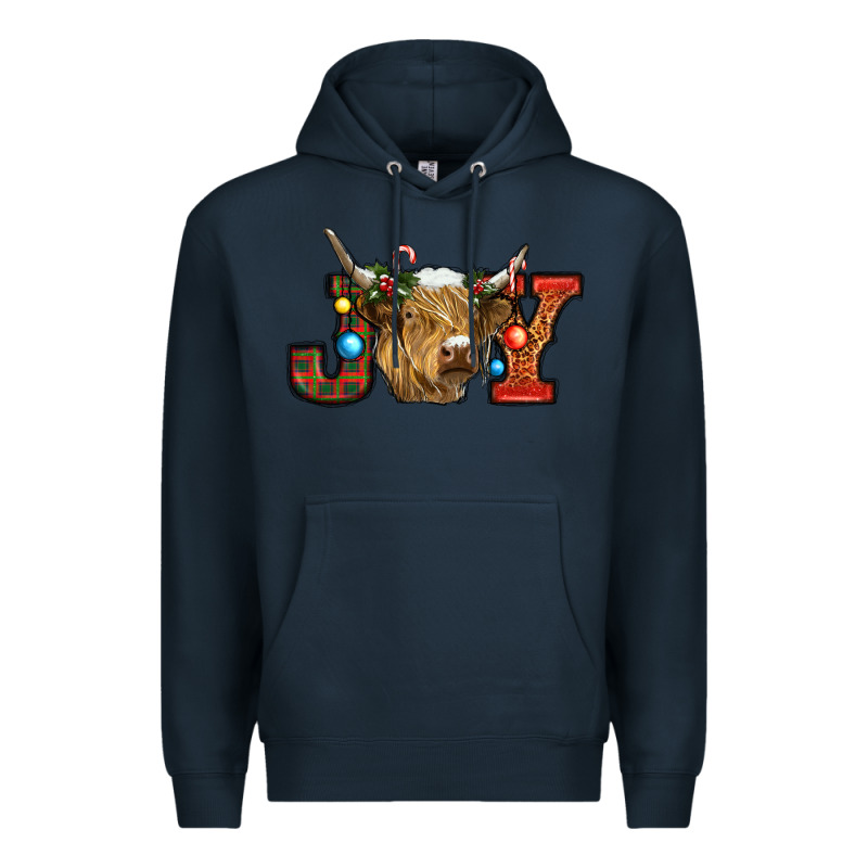 Christmas Joy Cow Premium Hoodie by RanaPortraitStore | Teevron