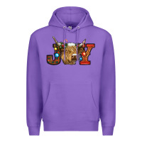 Purple christmas joy cow Premium Hoodie - RanaPortraitStore