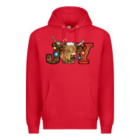 Red christmas joy cow Premium Hoodie - RanaPortraitStore