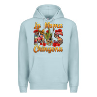 Blue Mist La Mama mas Chingona Premium Hoodie - texasbilliewilder