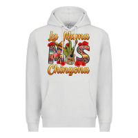Dove Grey La Mama mas Chingona Premium Hoodie - texasbilliewilder