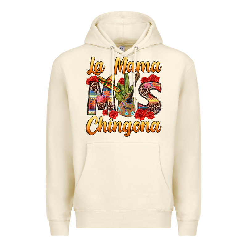 La Mama Mas Chingona Premium Hoodie by texasbilliewilder | Teevron