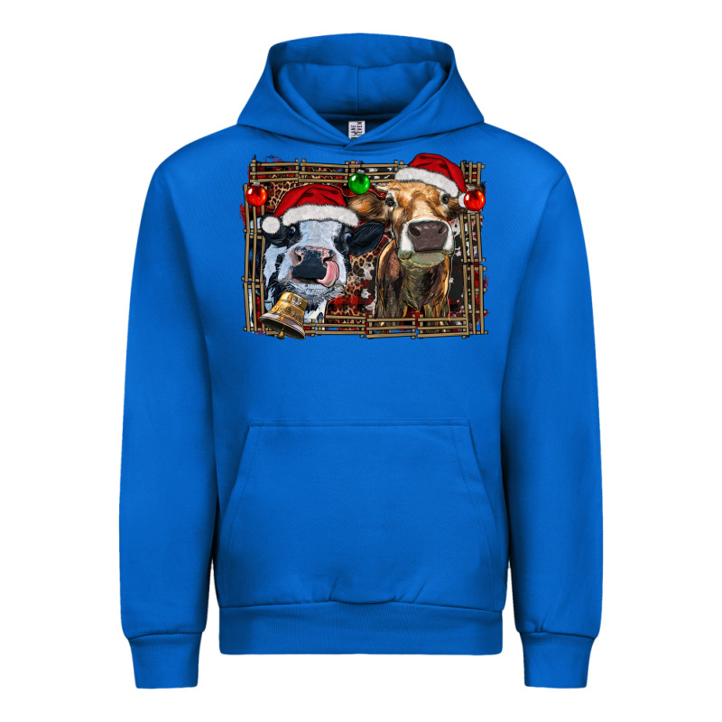 Christmas Heifers With Leopard And Cowhide Background Urban Hoodie by RanaPortraitStore | Teevron